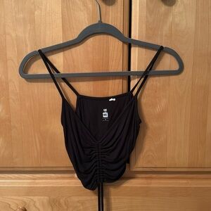 Pacsun Me to We Ruched Front Crop Tank Top